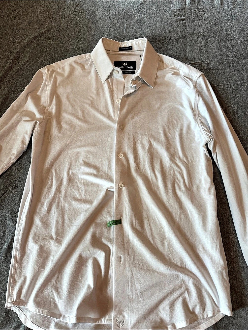 Buttercloth Icy Cotton Slim Fit Shirt White Small
